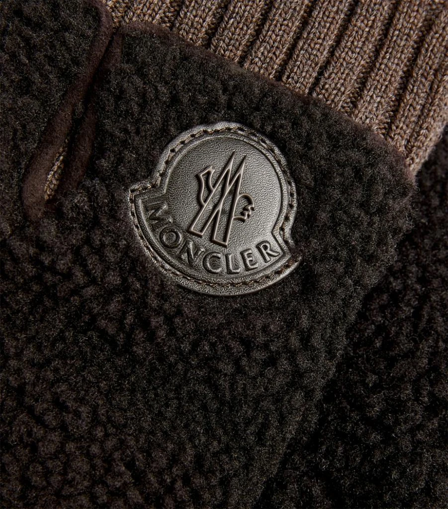 商品Moncler|Wool Logo Gloves,价格¥4625,第2张图片详细描述