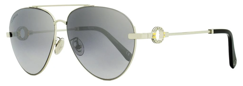 商品Omega|Omega Women's Pilot Sunglasses OM0031H 18C Rhodium/Black 61mm,价格¥1171,第1张图片
