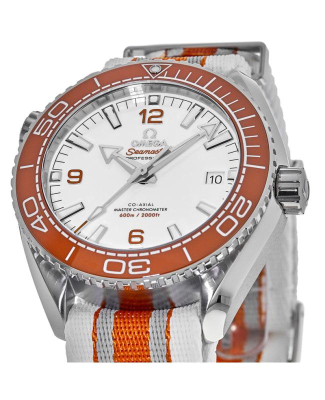 Omega Seamaster Planet Ocean 600M Chronometer 43.5mm White Dial Nato Strap Men's Watch 215.32.44.21.04.001商品第2张图片规格展示