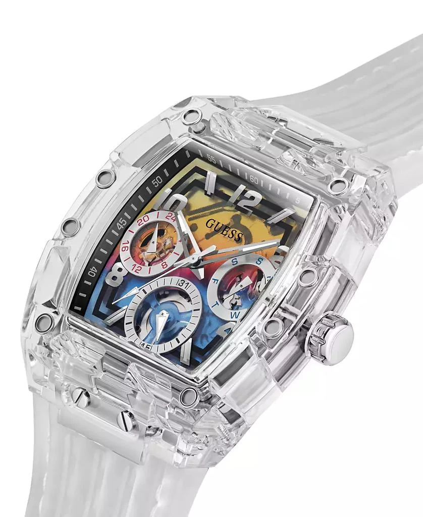 商品GUESS|Men's Clear Silicone Multi-Function Watch 44mm,价格¥1010,第4张图片详细描述