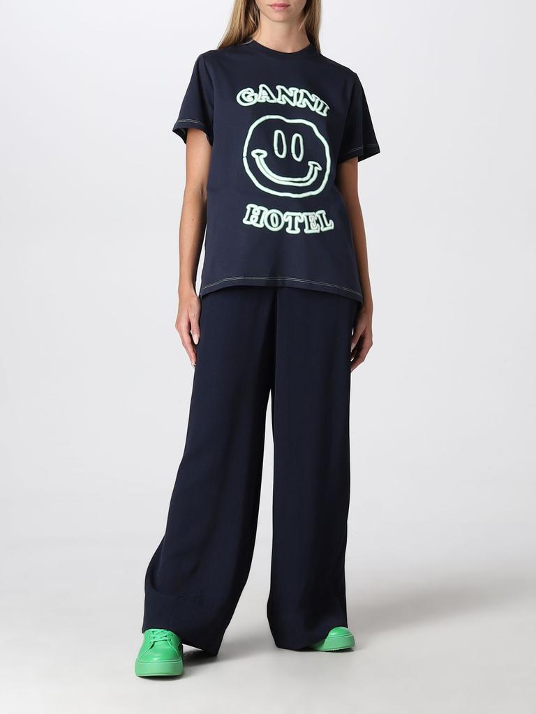 商品Ganni|Ganni cotton t-shirt with Smile print,价格¥491,第4张图片详细描述