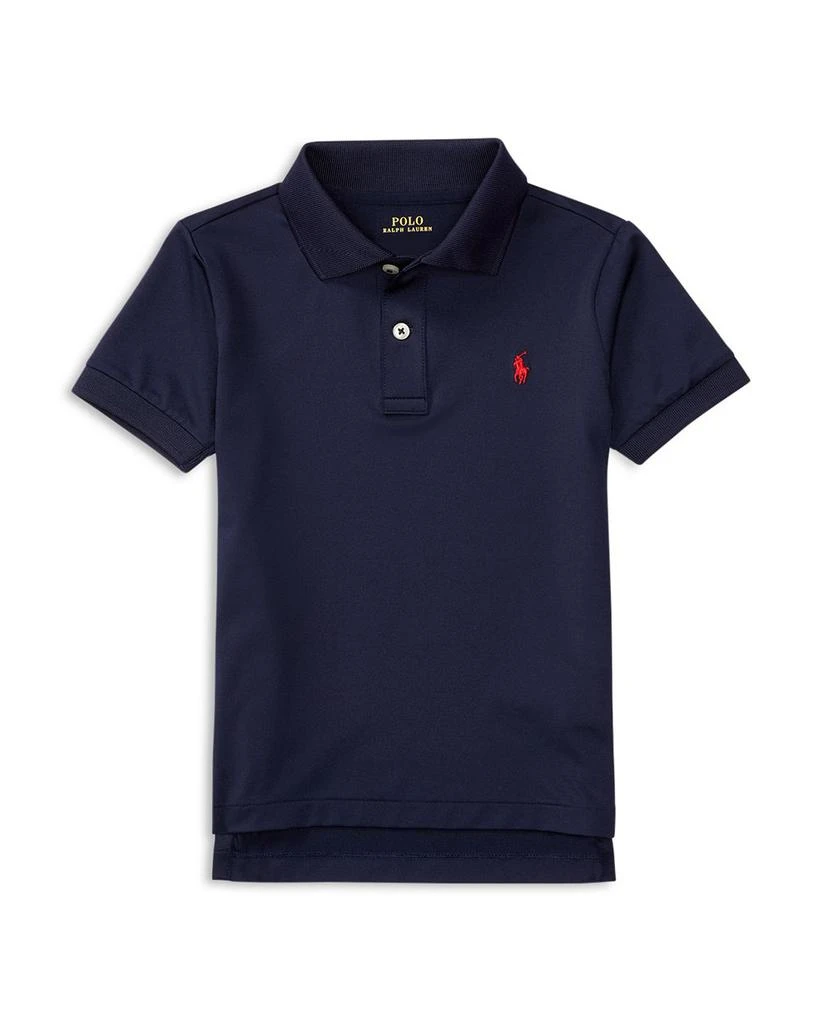 商品Ralph Lauren|Boys' Stretch Lisle Solid Polo Shirt - Little Kid, Big Kid,价格¥371,第1张图片详细描述