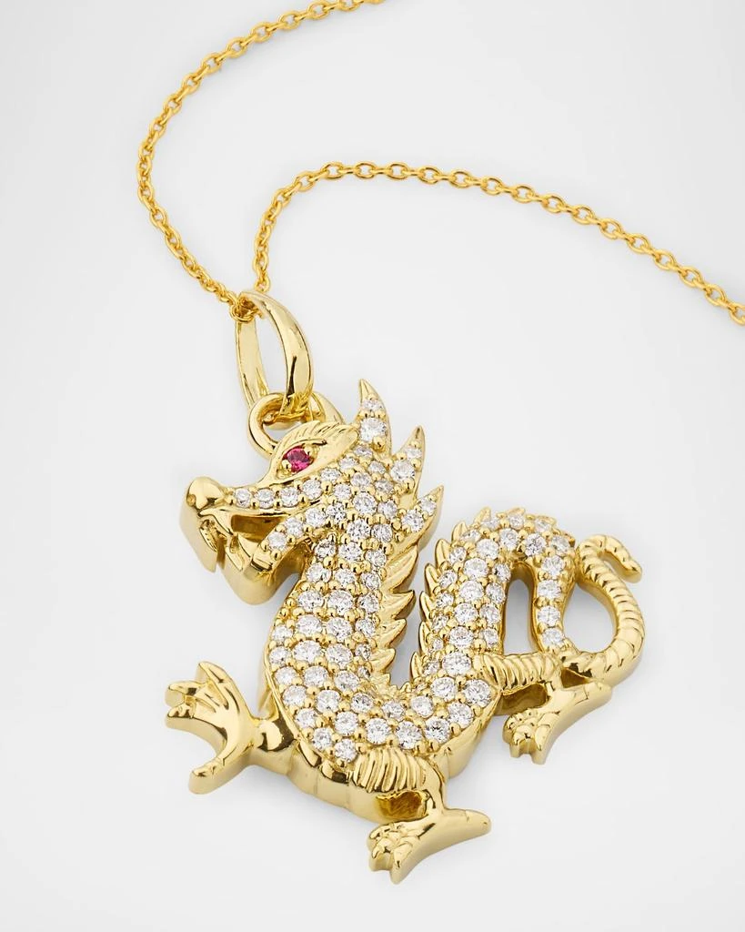 商品Roberto Coin|18K Yellow Gold Diamond Dragon Pendant Necklace,价格¥32003,第3张图片详细描述