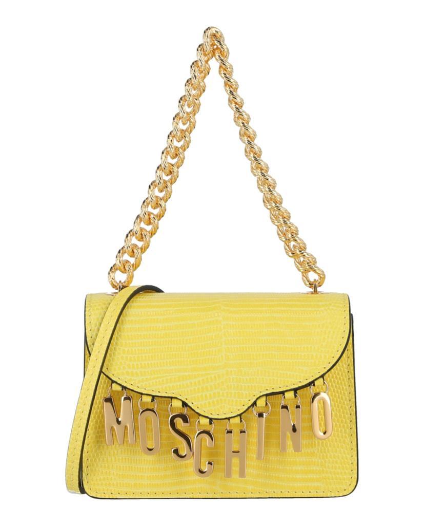 商品Moschino|Lettering Charm Leather Crossbody Bag,价格¥3658,第1张图片