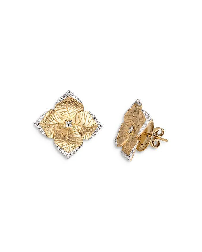 商品Piranesi|18K Yellow Gold Large Oro Fiore Earrings with Diamonds, 0.42 ct. t.w.,价格¥28475,第2张图片详细描述