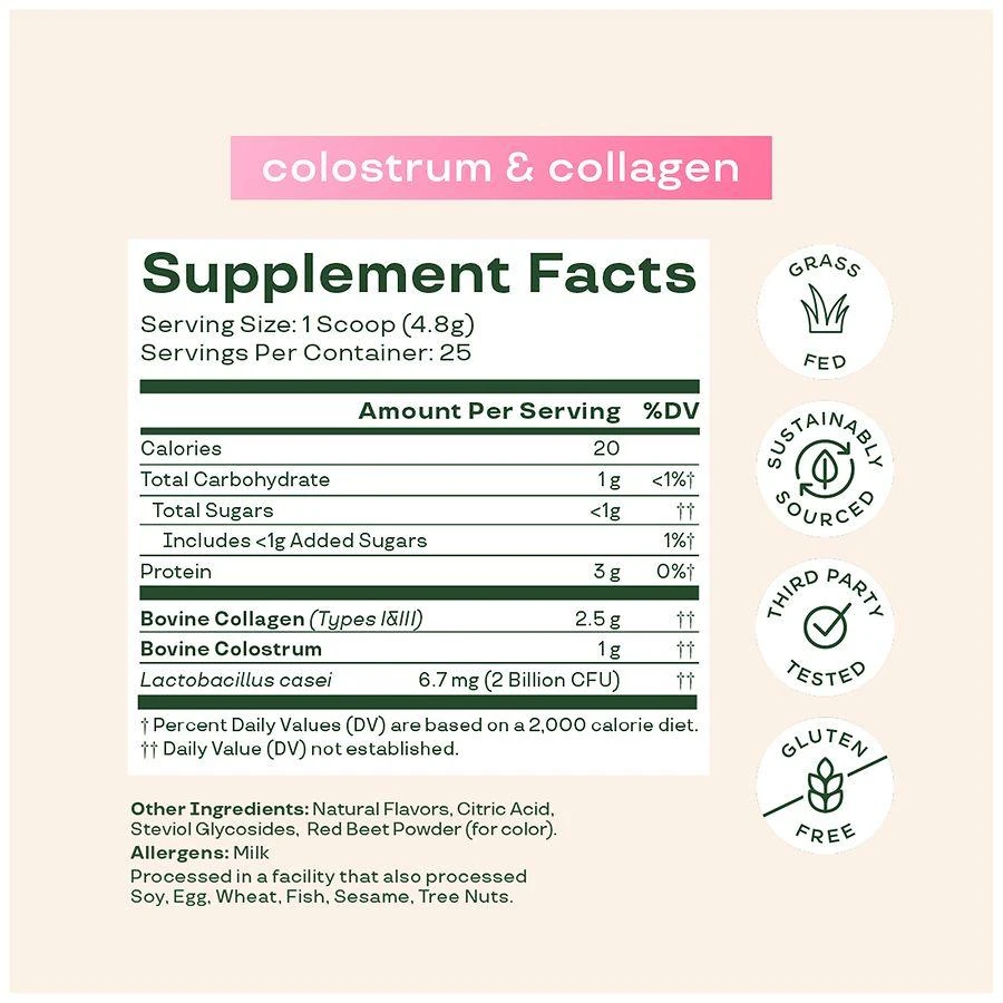 商品Bloom|Colostrum & Collagen Peptides Strawberries & Cream,价格¥276,第3张图片详细描述