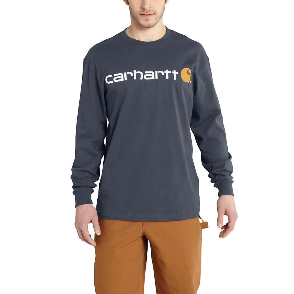 商品Carhartt|Carhartt Men's Signature Logo Long Sleeve T-Shirt,价格¥141,第1张图片