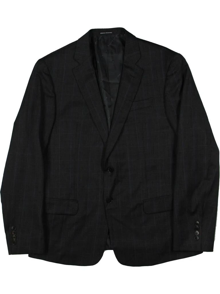 商品Armani Exchange|Mens Wool Blend Window Pane Two-Button Blazer,价格¥493,第1张图片