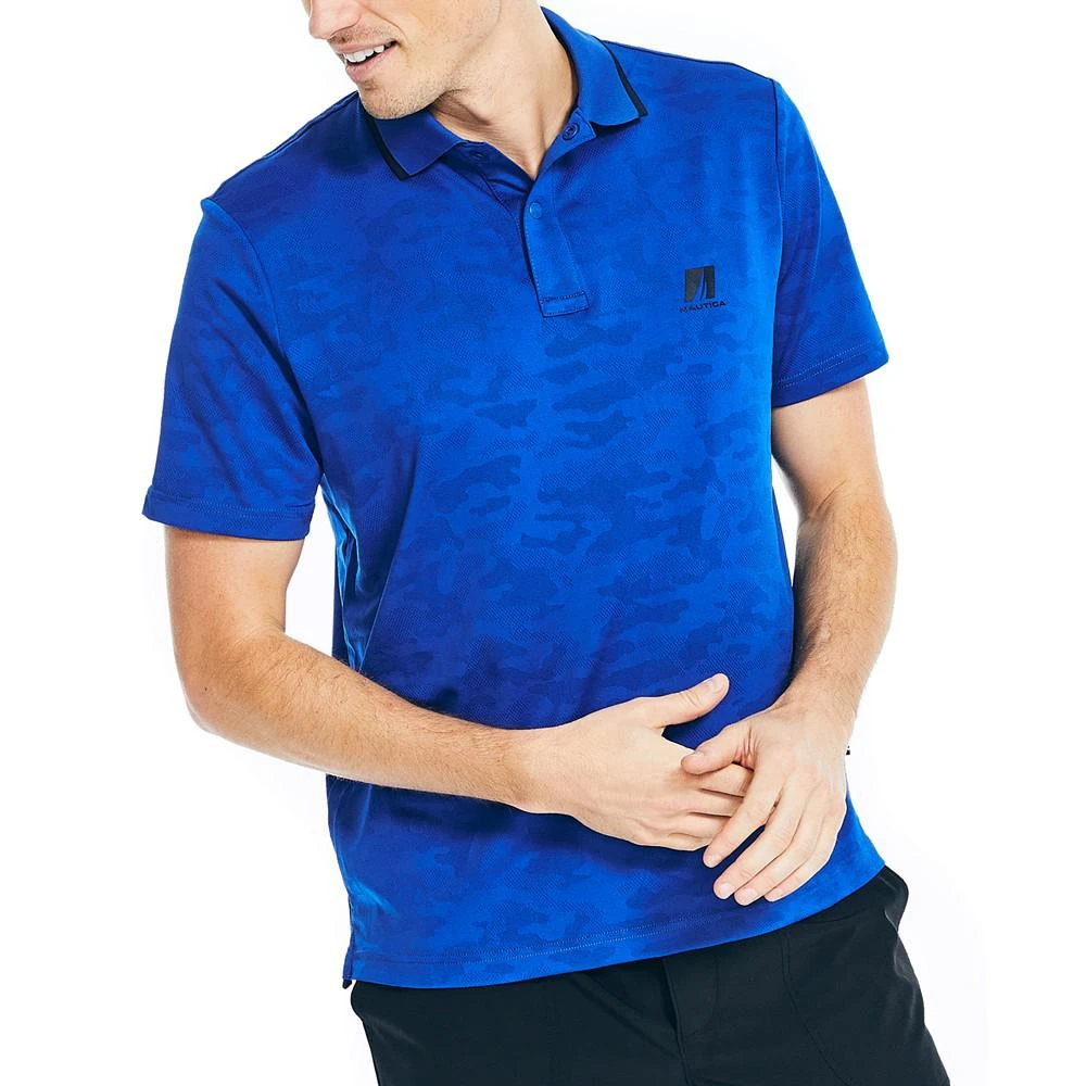 商品Nautica|Men's Classic Fit Jacquard Mesh Printed Polo,价格¥162,第1张图片