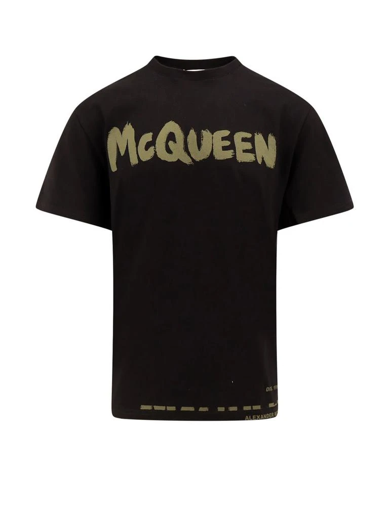 商品Alexander McQueen|Alexander McQueen Graffiti Printed Crewneck T-Shirt,价格¥1638,第1张图片