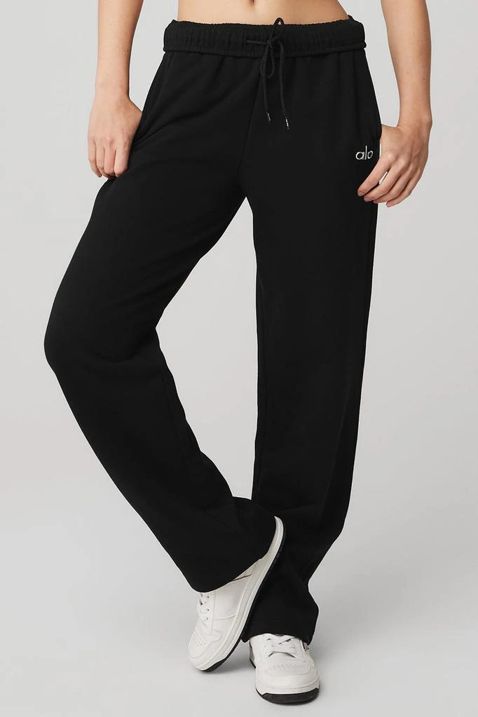 商品Alo|Accolade Straight Leg Sweatpant - Black,价格¥885,第1张图片