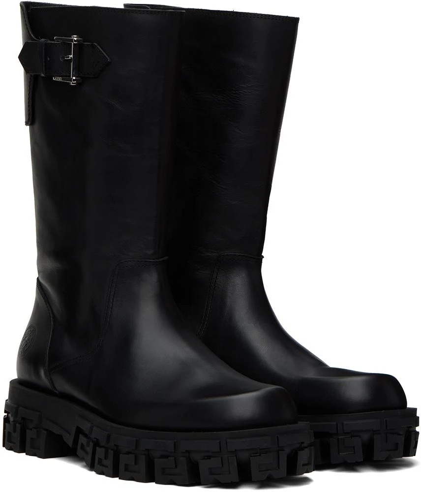 商品Versace|Black Greca Portico Boots,价格¥12513,第4张图片详细描述