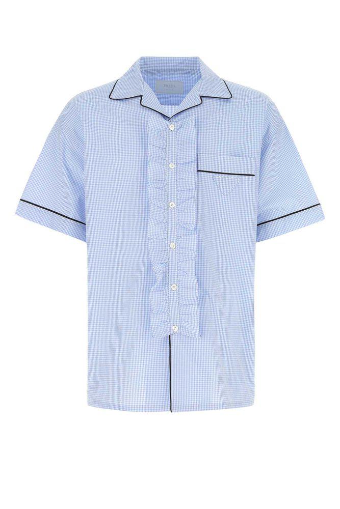 Prada Short Sleeved Buttoned Shirt商品第1张图片规格展示