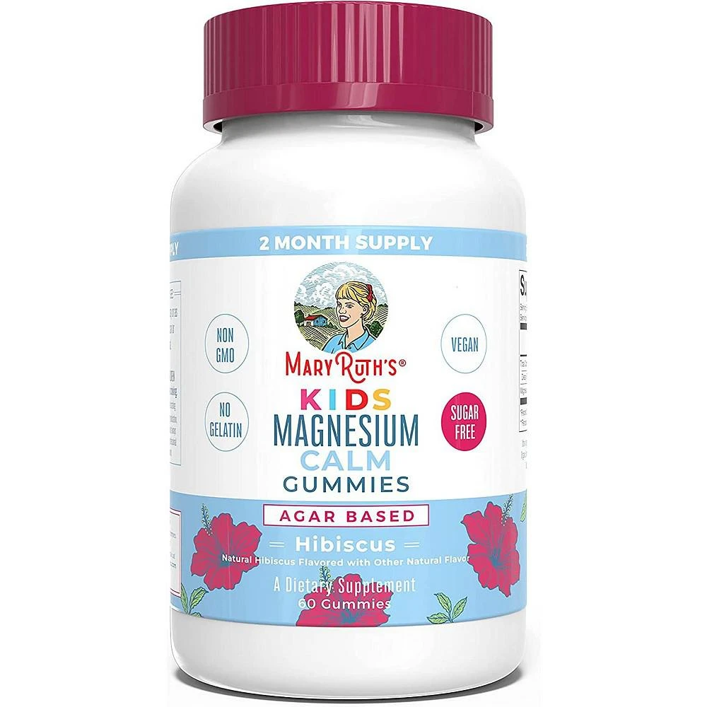 商品MaryRuth Organics|Kids Magnesium Calm Gummies, Hibiscus, 60ct,价格¥224,第1张图片