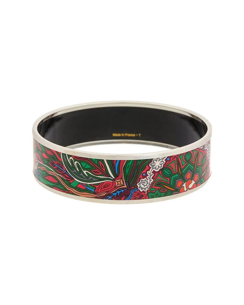商品[二手商品] Hermes|Hermes Palladium Plated Du Vent L Folk Painted Enamel Bangle (Authentic,价格¥3956,第1张图片