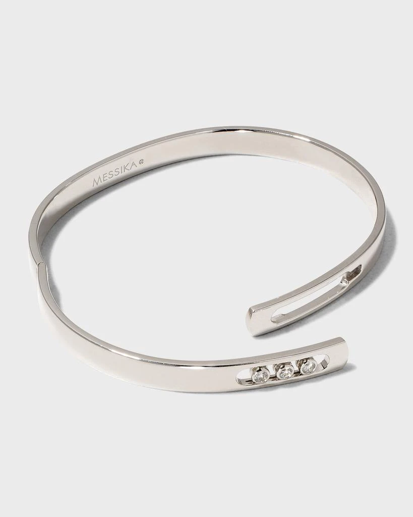 商品Messika|Move Noa 18K White Gold 3-Diamond Bangle,价格¥53271,第5张图片详细描述