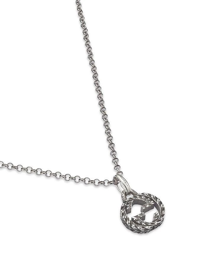 商品Gucci|Sterling Silver Interlocking G Pendant Necklace, 17.5",价格¥2460,第3张图片详细描述