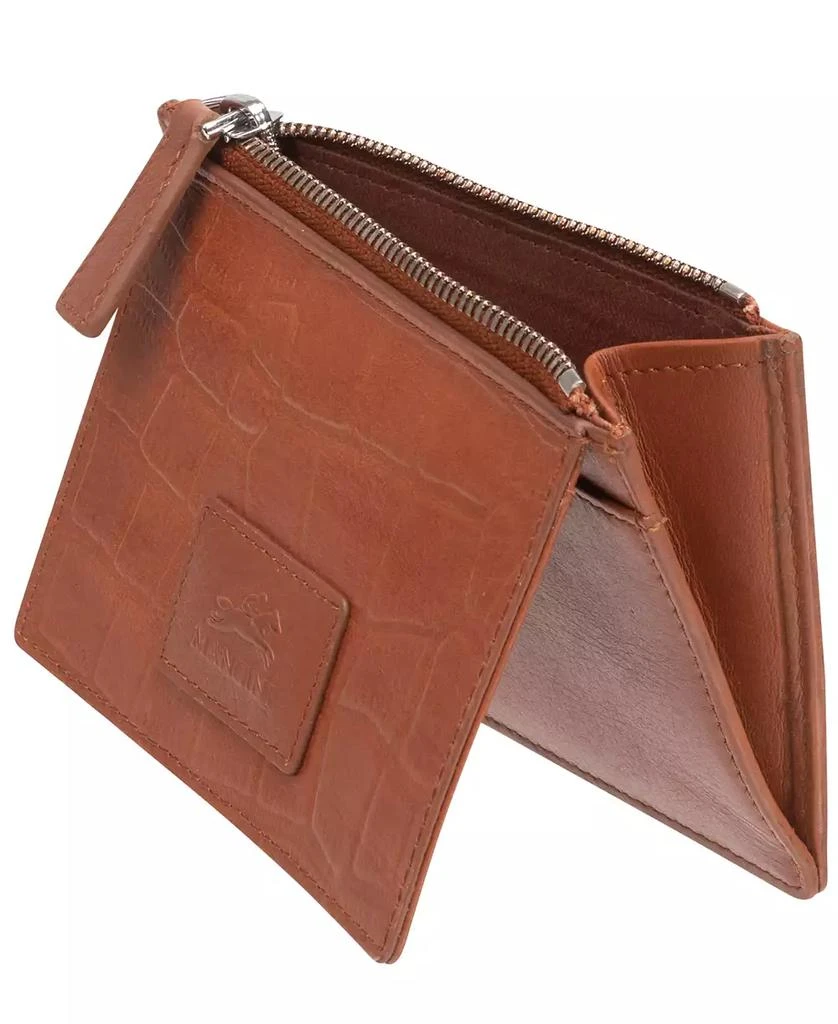 商品Mancini Leather Goods|Women's Croco Collection RFID Secure Card Case and Coin Pocket,价格¥371,��第5张图片详细描述