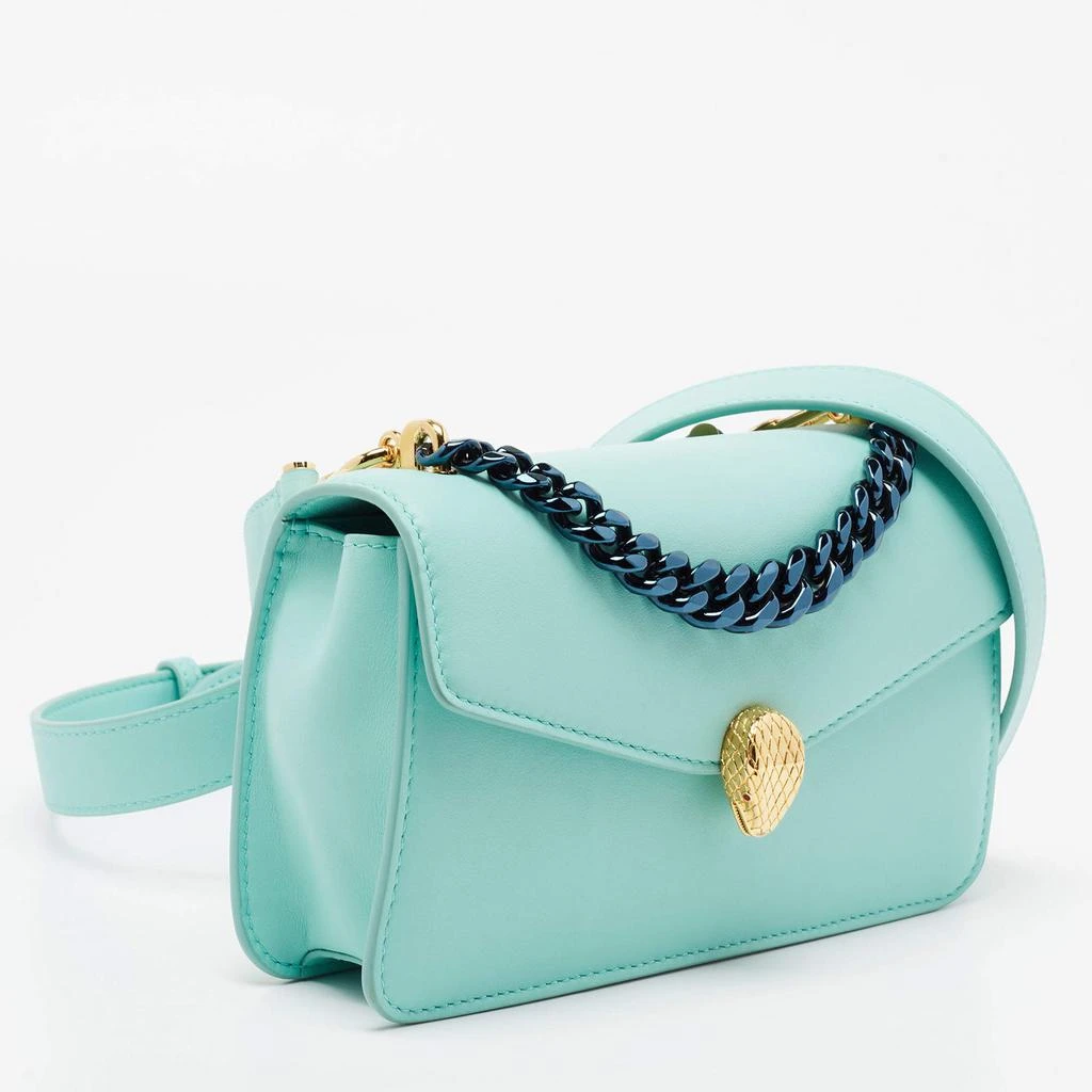 商品[二手商品] BVLGARI|Bvlgari Turquoise Leather Serpenti Forever Pochette ,价格¥7556,第3张图片详细描述