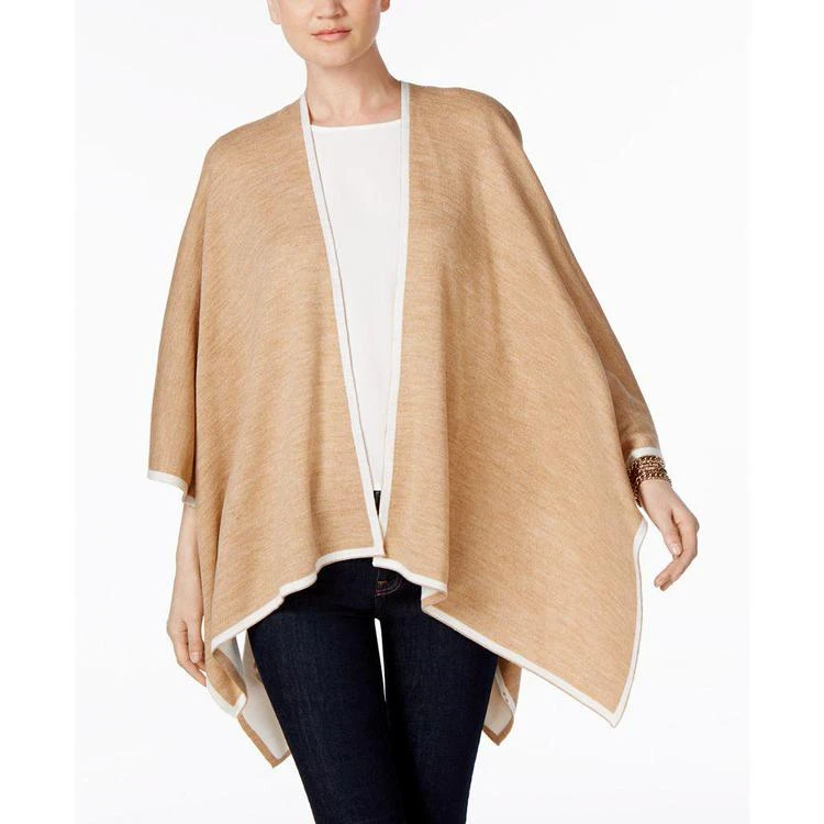 商品Charter Club|Tipped Knit Reversible Poncho, Created for Macy's,价格¥199,第3张图片详细描述