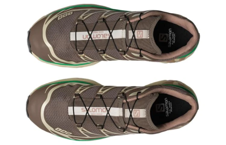 商品[国内直发] Salomon|萨洛蒙 XT-6 Mindful 2 正面拉绳 织物减震透气 低帮 休闲跑步鞋 男女同款 绿棕,价格¥1442,第4张图片详细描述