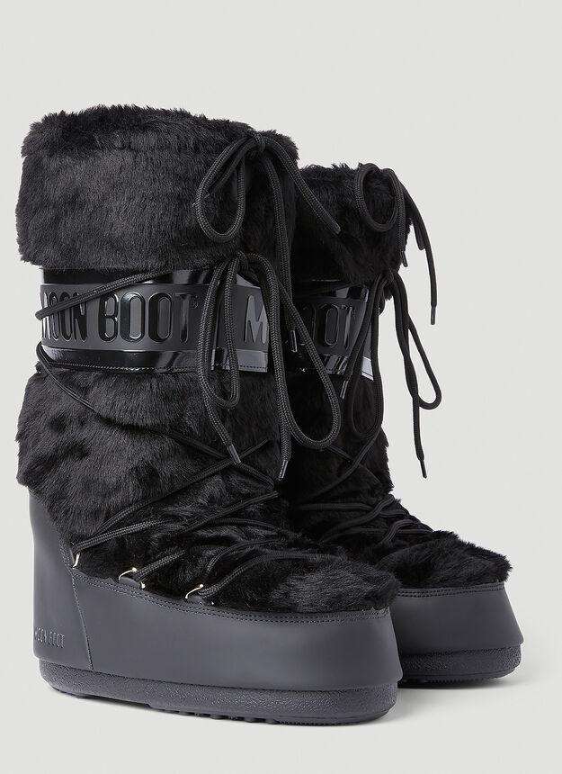 Icon Faux Fur Snow Boots in Black商品第2张图片规格展示