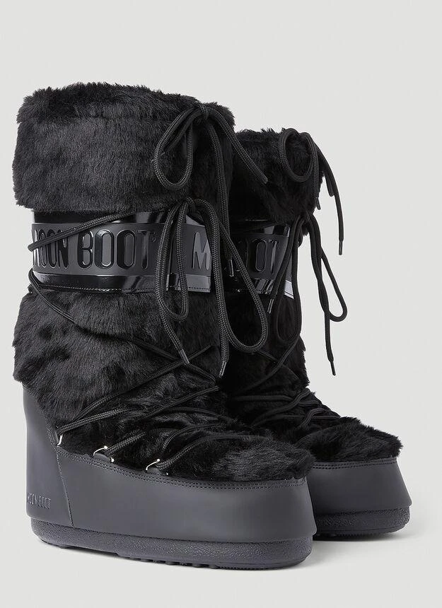 商品Moon Boot|Icon Faux Fur Snow Boots in Black,价格¥2673,第2张图片详细描述