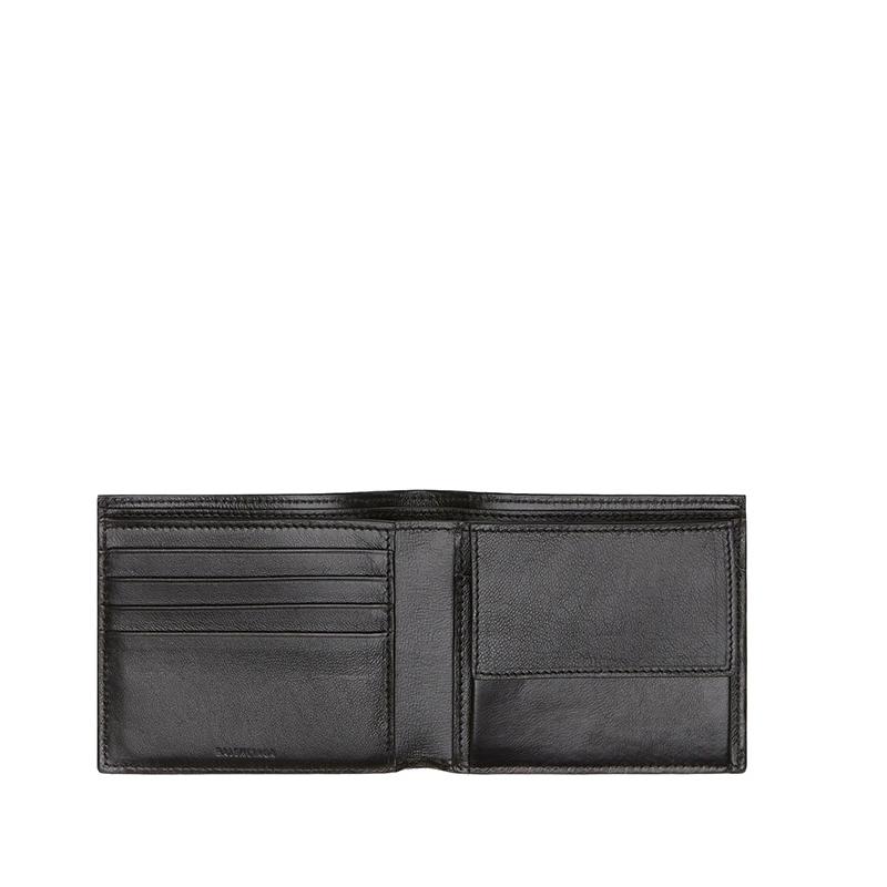 Balenciaga/巴黎世家 ESSENTIAL系列 男士黑色哑光粒面小牛皮翻盖卡包66403815YMY1000 商品