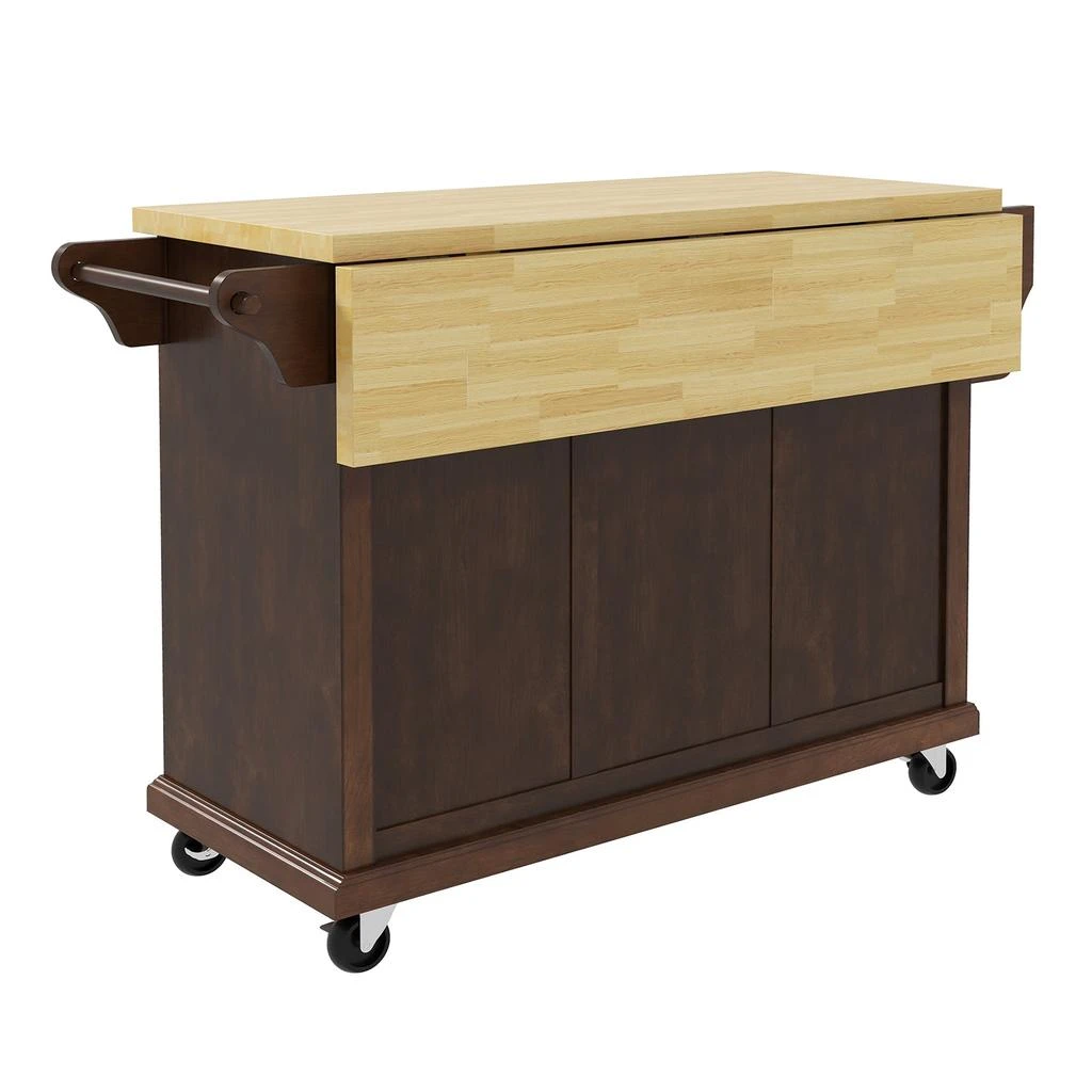 商品Tina's Home|Taenarius 51.2"Wide Rolling Kitchen Island,价格¥3941,第4张图片详细描述