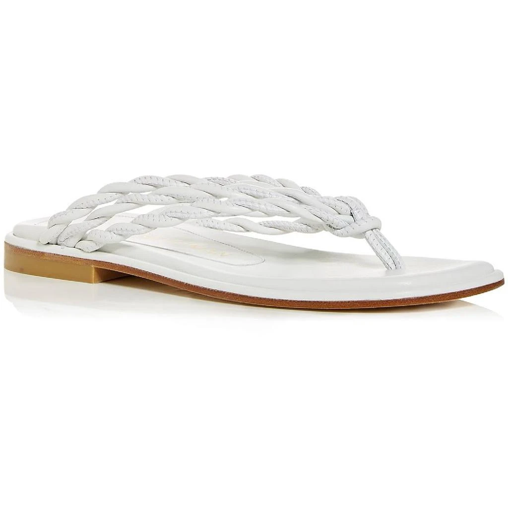 商品Stuart Weitzman|Stuart Weitzman Womens Calypso Leather Square Toe Flip-Flops,价格¥361,第1张图片