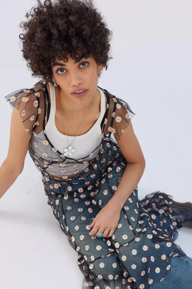UO Dahlia Sheer Embroidered Midi Dress商品第5张图片规格展示
