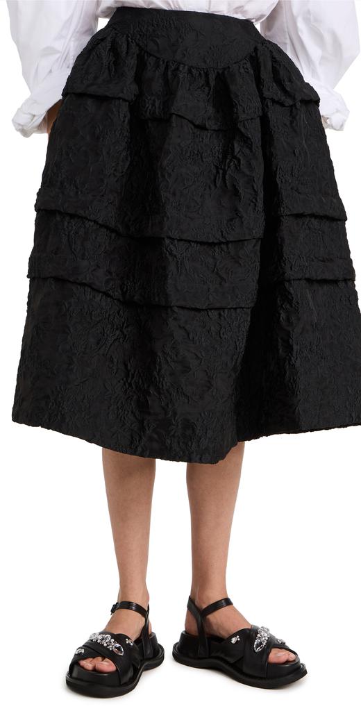 Simone Rocha 层褶紧身半身裙商品第1张图片规格展示