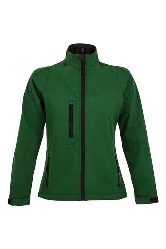 商品SOLS|SOLS Womens/Ladies Roxy Soft Shell Jacket (Breathable, Windproof And Water Resistant) (Bottle Green),价格¥388,第1张图片