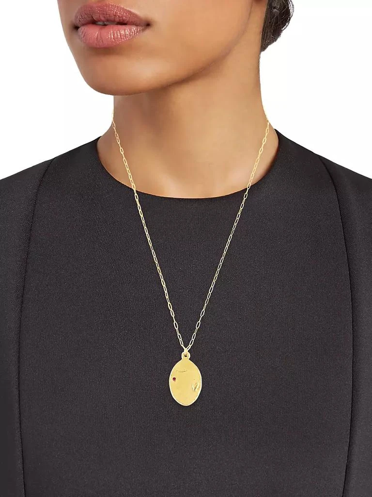 商品Maison Mönik|14K-Gold-Plated & Ruby Oval Pendant Necklace,价格¥2641,第2张图片详细描述