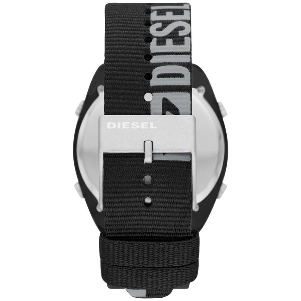 商品Diesel|Men's Digital Crusher Black Nylon Strap Watch 46mm,价格¥782,第3张图片详细描述