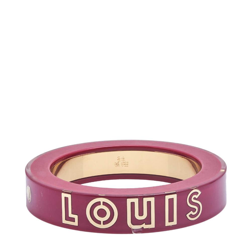 Louis Vuitton Wanted Resin Gold Tone Metal Bangle Bracelet S+商品第1张图片规格展示