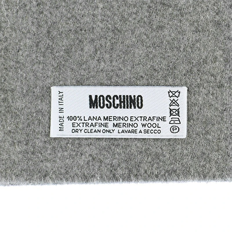 商品Moschino|MOSCHINO 女士灰色小熊流苏围巾 50124-M5293-014,价格¥384,第1张图片