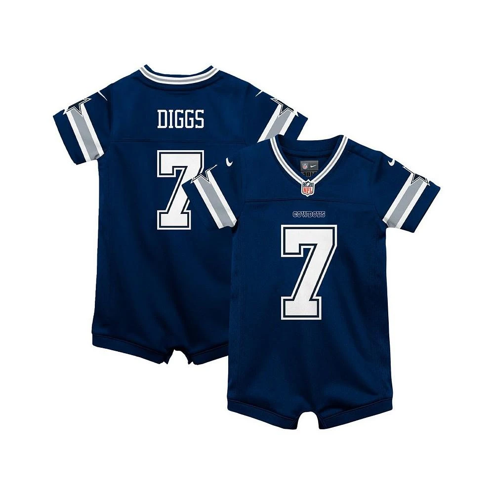 商品NIKE|Infant Boys and Girls Trevon Diggs Navy Dallas Cowboys Game Romper Jersey,价格¥298,第1张图片