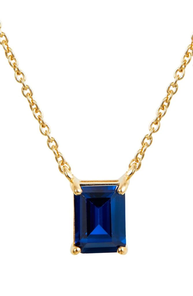 商品Savvy Cie Jewels|Vermeil Emerald Cut CZ Birth Stone Box Cut Necklace,价格¥188,第3张图片详细描述