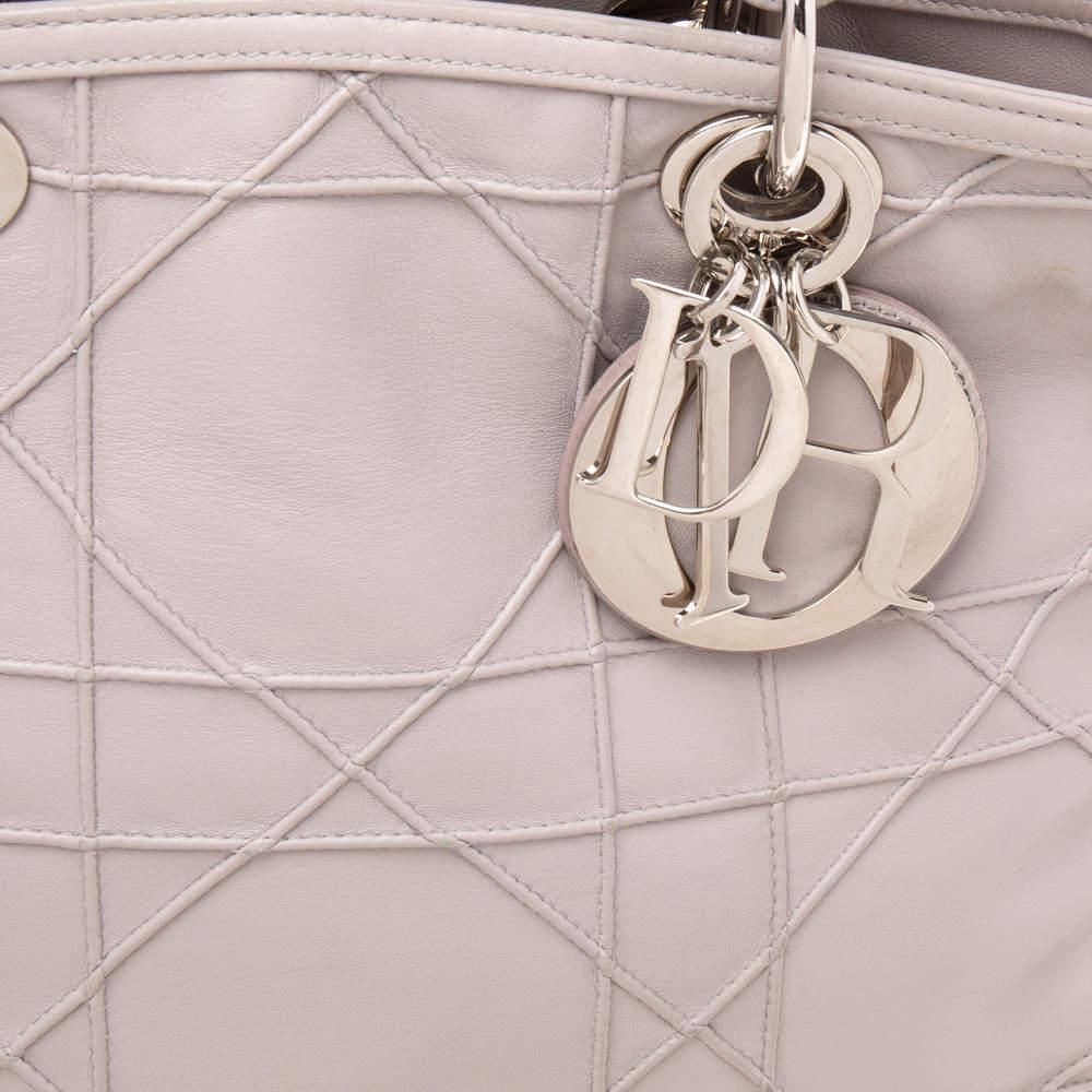 商品[二手商品] Dior|Dior Pale Lilac Cannage Leather Granville Tote,价格¥12576,第7张图片详细描述