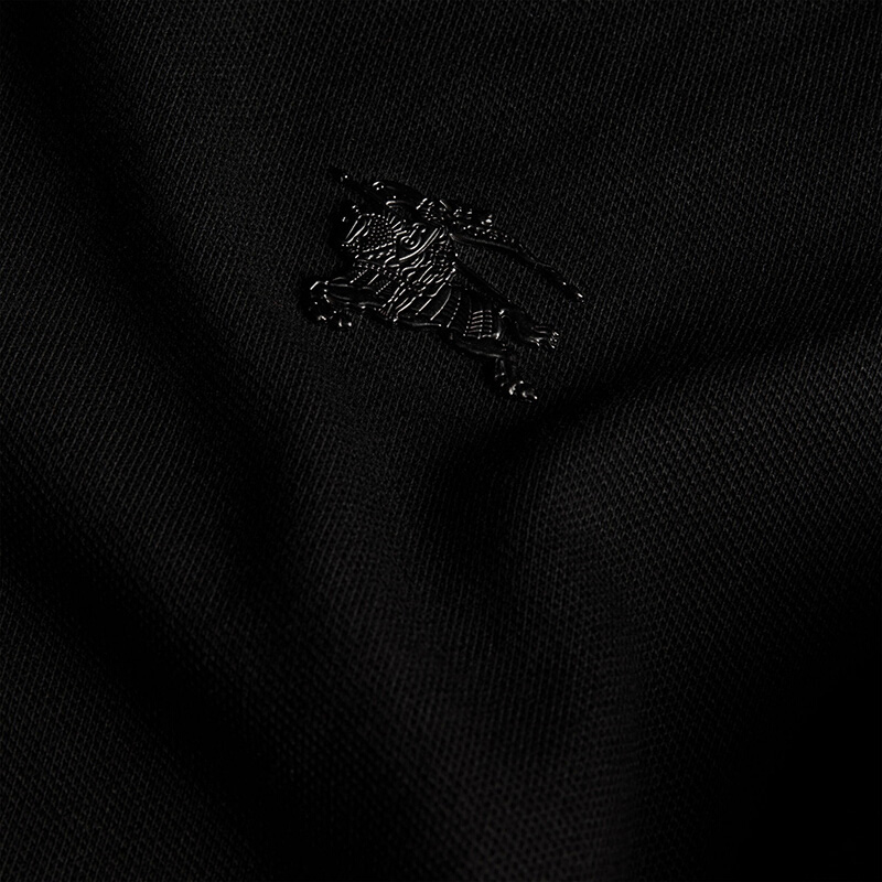 Burberry 博柏利 女士黑色棉方领POLO衫 3965804商品第3张图片规格展示