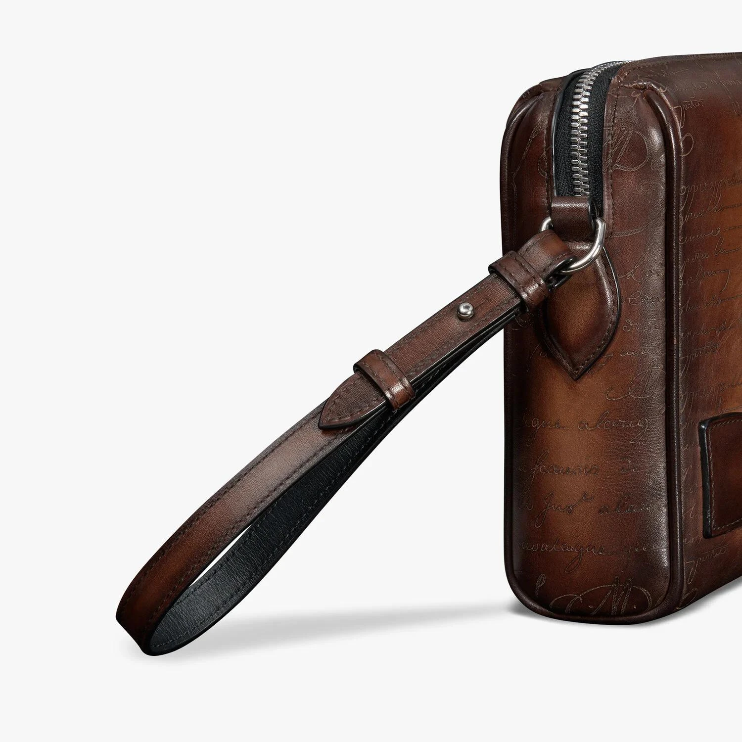 【预售】 伯鲁提 24秋冬 男士 手拿包 Rosewood Scritto Leather Pouch ROSEWOOD__NEO-JOUR-V2_ML6 商品