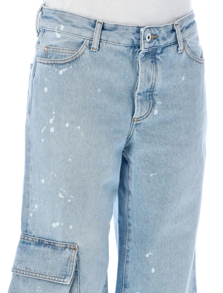商品Off-White|Off-White Toybox Painted Logo Patch Wide Leg Jeans,价格¥1609,第5张图片详细描述