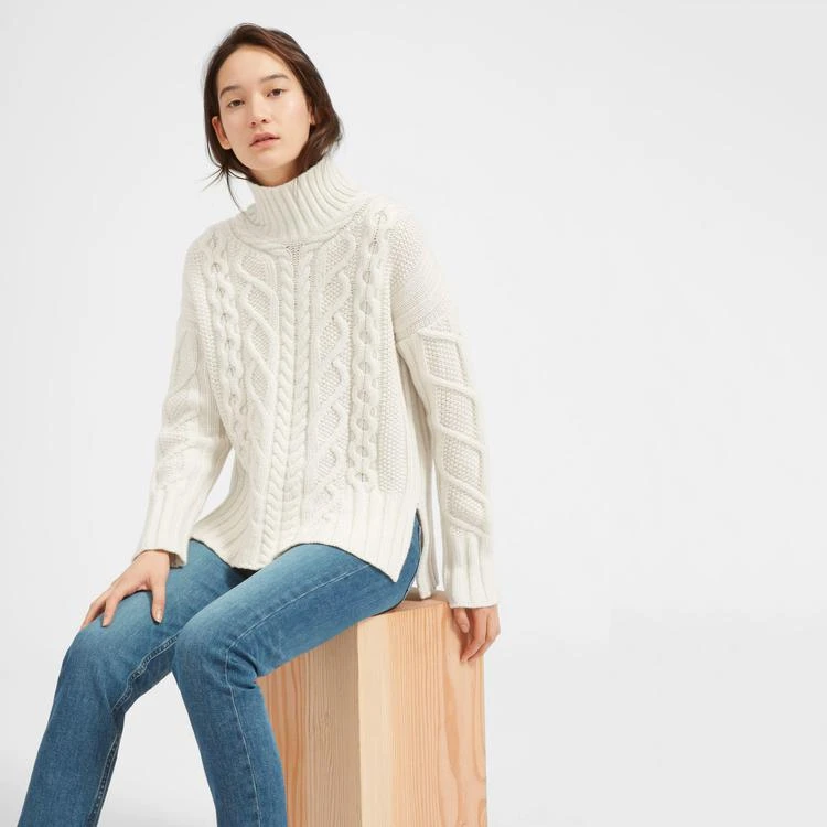 商品Everlane|粗针织羊绒羊毛混纺高领毛衣,价格¥671,第1张图片
