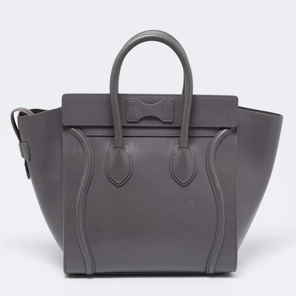 商品[二手商品] Celine|Celine Grey Leather Mini Luggage Tote,价格¥10962,第4张图片详细描述