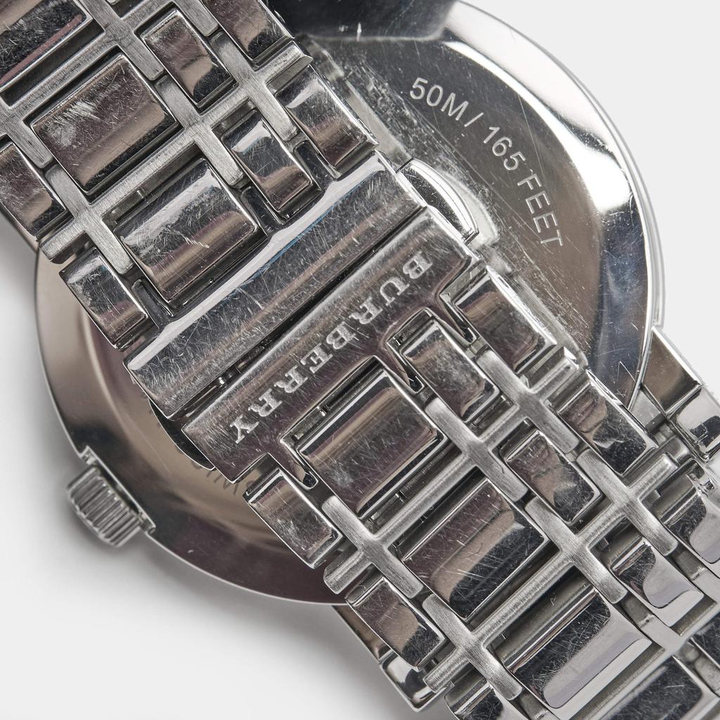 Burberry Silver Stainless Steel Heritage BU1350 Men's Wristwatch 38 mm商品第6张图片规格展示