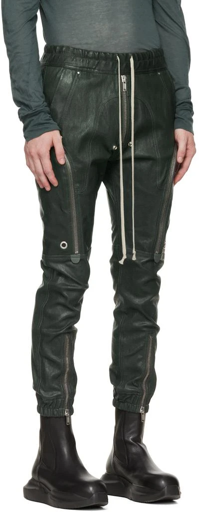 商品Rick Owens|Green Bauhaus Leather Pants,价格¥9976,第2张图片详细描述