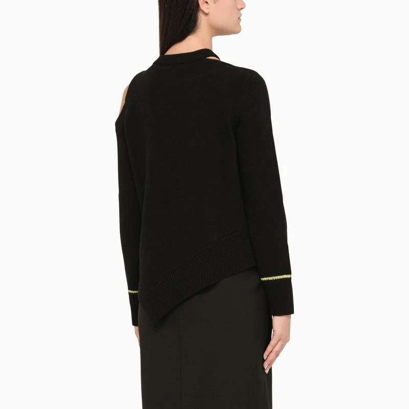 商品Alexander McQueen|Black cut-out asymmetric pullover,价格¥2085,第3张图片详细描述