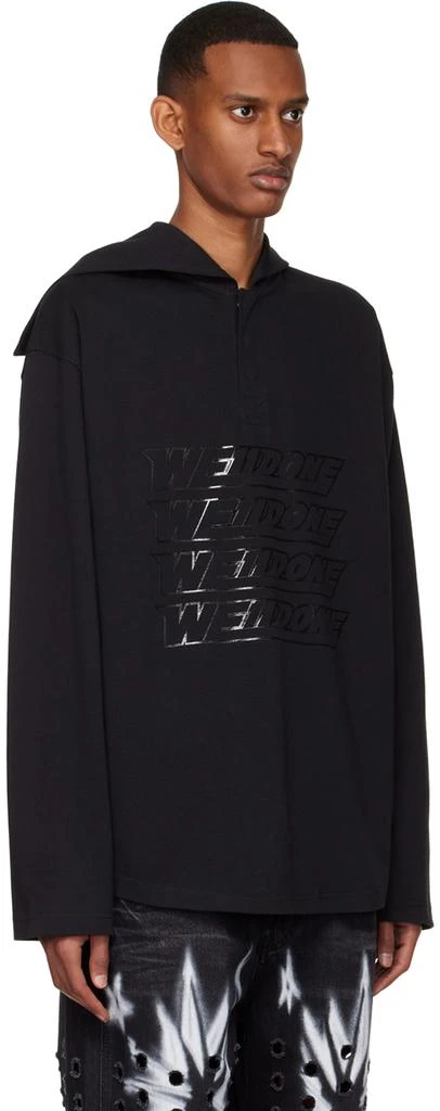 商品We11done|Black Cotton Henley,价格¥1806,第2张图片详细描述