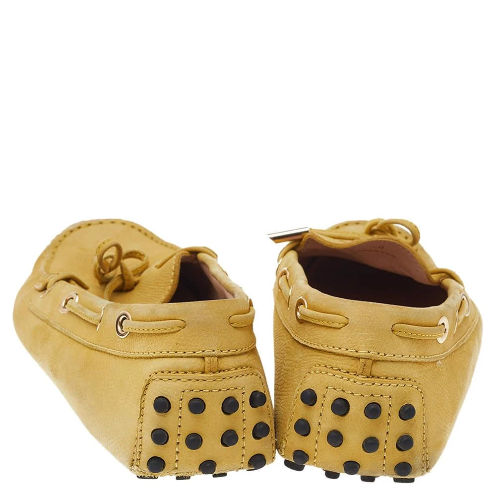 商品[二手商品] Tod's|Tod's Yellow Leather Gommino Slip On Loafers Size 38,价格¥1250,第5张图片详细描述